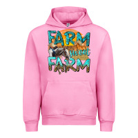 Fuchsia Pink farm sweet farm with horses Urban Hoodie - texasbilliewilder