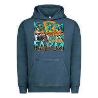 Pigment Midnight Navy farm sweet farm with horses Urban Hoodie - texasbilliewilder