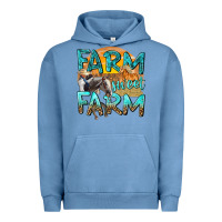 Pigment Pebble Blue farm sweet farm with horses Urban Hoodie - texasbilliewilder