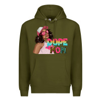 Army Green pink sunglasses afro black girl dope mom Premium Hoodie - texasbilliewilder