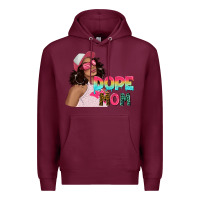 Burgundy pink sunglasses afro black girl dope mom Premium Hoodie - texasbilliewilder