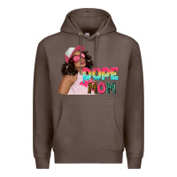 Coffee pink sunglasses afro black girl dope mom Premium Hoodie - texasbilliewilder