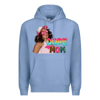 Colony Blue pink sunglasses afro black girl dope mom Premium Hoodie - texasbilliewilder