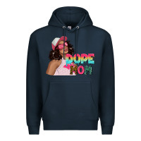 Navy pink sunglasses afro black girl dope mom Premium Hoodie - texasbilliewilder