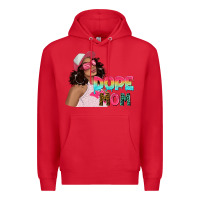 Red pink sunglasses afro black girl dope mom Premium Hoodie - texasbilliewilder