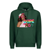 Sports Green pink sunglasses afro black girl dope mom Premium Hoodie - texasbilliewilder