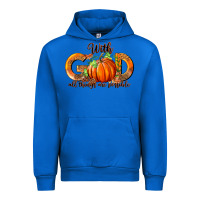 Cobalt With God All Thing Are Possible Urban Hoodie - RanaPortraitStore