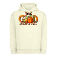 Pigment Pistachio With God All Thing Are Possible Urban Hoodie - RanaPortraitStore