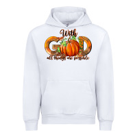 White With God All Thing Are Possible Urban Hoodie - RanaPortraitStore