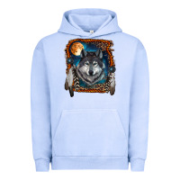 Pigment Grape Ice Wolf And Feathers Urban Hoodie - RanaPortraitStore