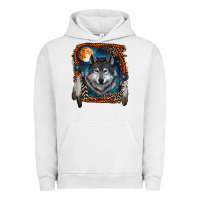 Pigment Lunar Rock Wolf And Feathers Urban Hoodie - RanaPortraitStore