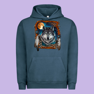 Urban Hoodie Wolf And Feathers