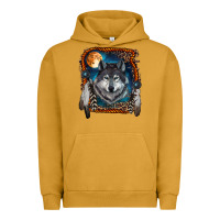 Pigment Peanut Butter Wolf And Feathers Urban Hoodie - RanaPortraitStore