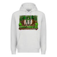 Dove Grey happy st. patrick's day horses with leprechaun hat and bandana Premium Hoodie - RanaPortraitStore