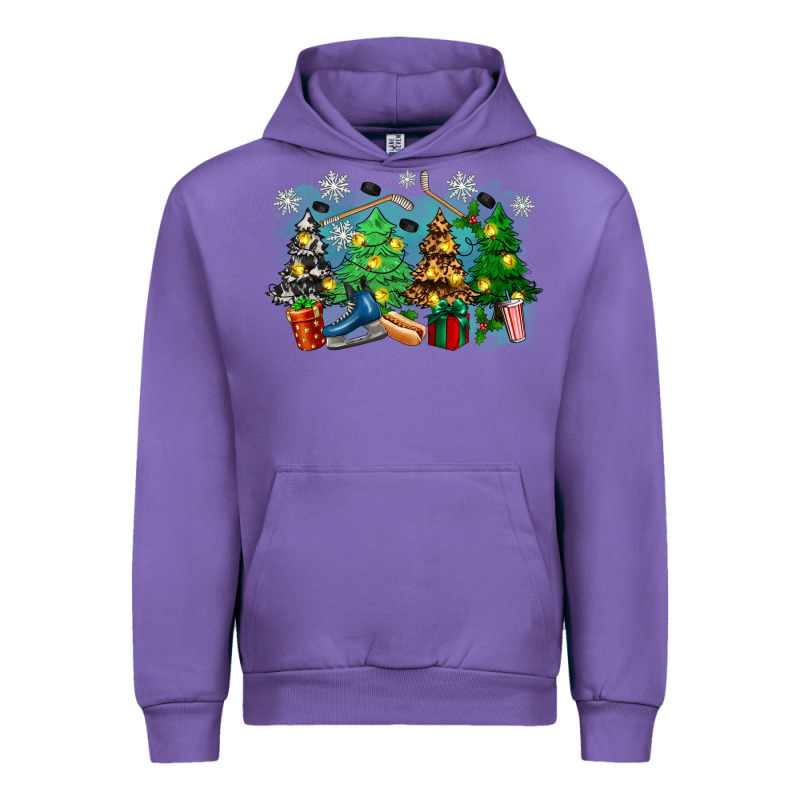 Christmas Trees With Hockey Urban Hoodie by Zillion Design Studio | Teevron