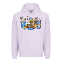 Lilac siberian husky coffee cups Premium Hoodie - Zillion Design Studio