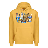 Mustard siberian husky coffee cups Premium Hoodie - Zillion Design Studio
