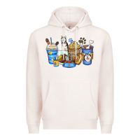Pale Pink siberian husky coffee cups Premium Hoodie - Zillion Design Studio