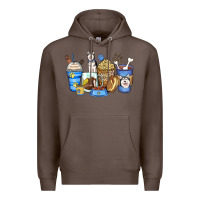 Coffee siberian husky coffee cups Premium Hoodie - Zillion Design Studio