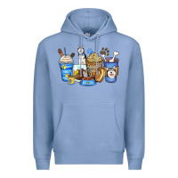Colony Blue siberian husky coffee cups Premium Hoodie - Zillion Design Studio