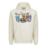 Oatmeal Heather siberian husky coffee cups Premium Hoodie - Zillion Design Studio