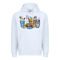 White siberian husky coffee cups Premium Hoodie - Zillion Design Studio