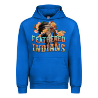 Cobalt feathered indians Urban Hoodie - texasbilliewilder