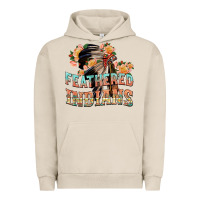 Pigment French Oak feathered indians Urban Hoodie - texasbilliewilder
