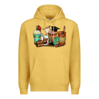 Antique Gold lawyer coffee cups Premium Hoodie - Zillion Design Studio