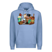 Colony Blue lawyer coffee cups Premium Hoodie - Zillion Design Studio