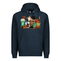 Navy lawyer coffee cups Premium Hoodie - Zillion Design Studio