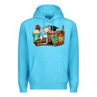 Ocean Blue lawyer coffee cups Premium Hoodie - Zillion Design Studio