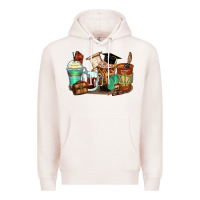 Pale Pink lawyer coffee cups Premium Hoodie - Zillion Design Studio