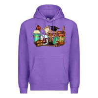 Purple lawyer coffee cups Premium Hoodie - Zillion Design Studio