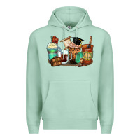 Seafoam lawyer coffee cups Premium Hoodie - Zillion Design Studio