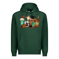 Sports Green lawyer coffee cups Premium Hoodie - Zillion Design Studio