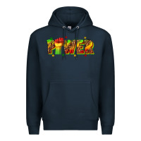 Navy power juneteenth Premium Hoodie - texasbilliewilder