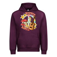 Mauve Wine hippie soul with peace Urban Hoodie - texasbilliewilder