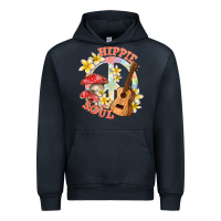 Navy hippie soul with peace Urban Hoodie - texasbilliewilder