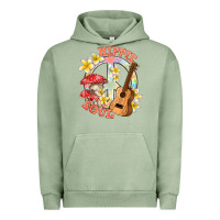 Pigment Oil Green hippie soul with peace Urban Hoodie - texasbilliewilder