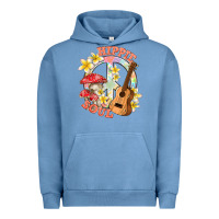 Pigment Pebble Blue hippie soul with peace Urban Hoodie - texasbilliewilder