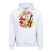 White hippie soul with peace Urban Hoodie - texasbilliewilder