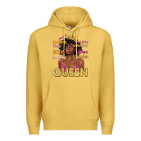 Antique Gold queen afro woman Premium Hoodie - texasbilliewilder
