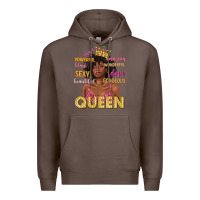 Coffee queen afro woman Premium Hoodie - texasbilliewilder