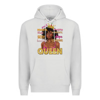 Dove Grey queen afro woman Premium Hoodie - texasbilliewilder