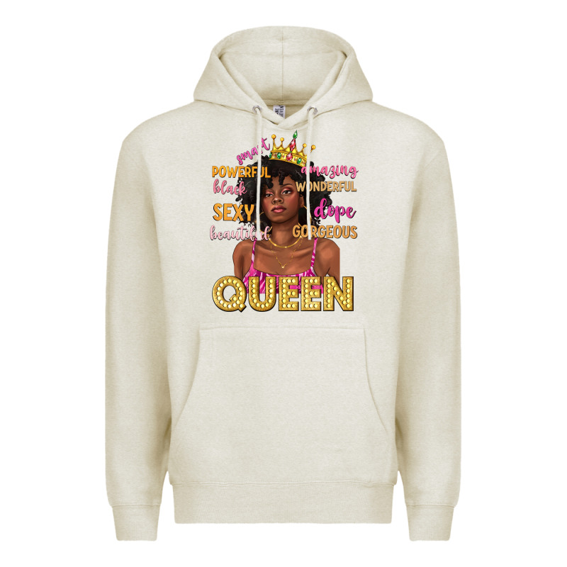 Queen Afro Woman Premium Hoodie by texasbilliewilder | Teevron