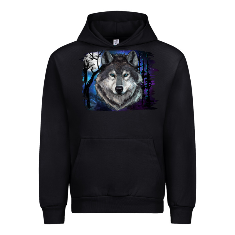 Wolf And Full Moon Urban Hoodie by RanaPortraitStore | Teevron