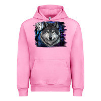 Fuchsia Pink Wolf And Full Moon Urban Hoodie - RanaPortraitStore