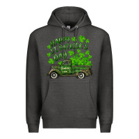 Charcoal Heather Happy st. patrick's day shamrock farm truck Premium Hoodie - RanaPortraitStore