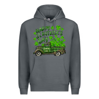 Rock Happy st. patrick's day shamrock farm truck Premium Hoodie - RanaPortraitStore